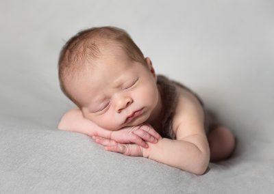 baby sleeping quietly during in home newborn session with Alison Armstrong